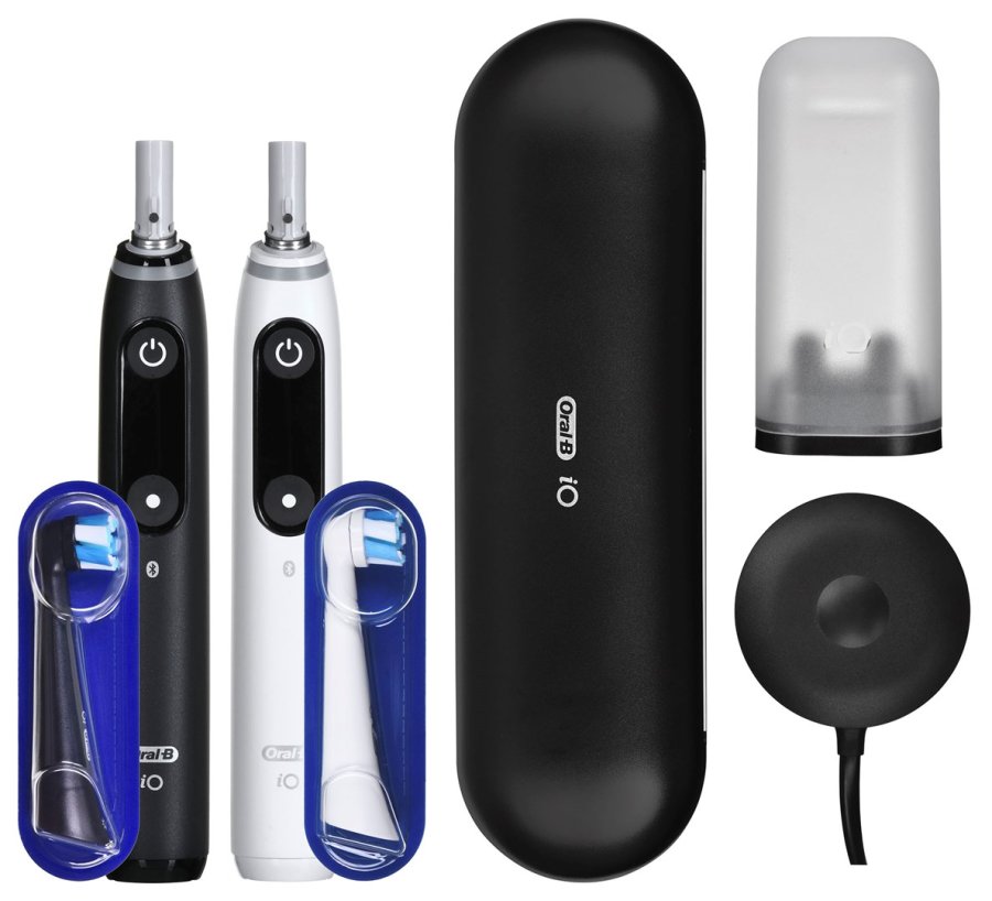 Braun Oral-B iO7 DuoPack Black + White elektrisk tandbrste #1