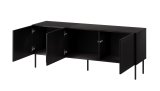 RTV-skab SIENA 150.5x40x60 sort mat #2