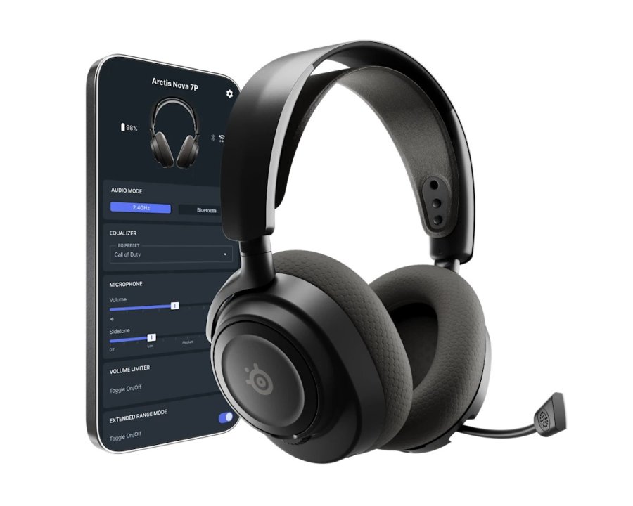 Steelseries Arctis Nova 7P Wireless Gen 2 Headset Kabel & trdls Spil USB Type-C Bluetooth Sort #3