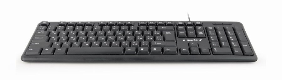 Gembird KB-U-103-RU tastatur Kontor USB QWERTY Engelsk, Russisk Sort #2