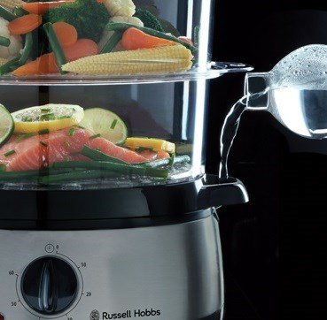 RUSSELL HOBBS Cook@Home 19270-56 dampkoger 9 l 800 W Slv, Sort #4