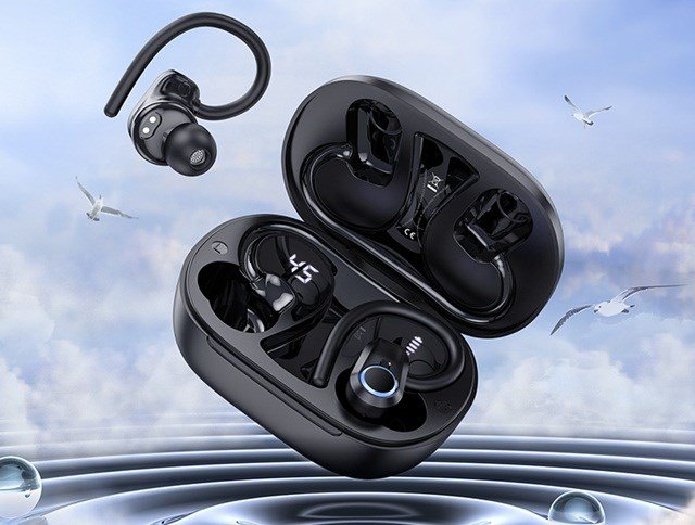 Hoco EQ8 Pure Joy Trdlst headset i rerne Opkald/musik Bluetooth Sort #4