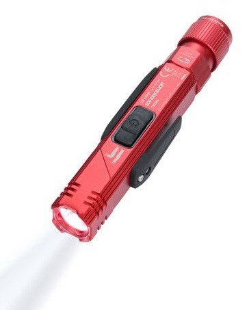 TROIKA ECO KNICKLICHT R�d H�ndlommelygte + pandeb�nd med lommelygte COB LED #3