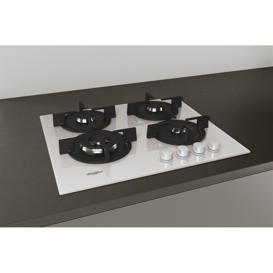 Whirlpool AKT 625/WH kogeplade Hvid Indbygget Gaskomfur 4 zone(s) #5
