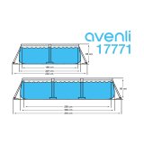 AVENLI-sv�mmebassin med stel, gr�, 300x207x66 #3