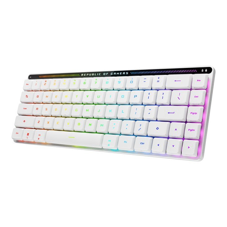 ASUS ROG Falchion RX Low Profile tastatur Spil USB + RF Wireless + Bluetooth QWERTZ Hvid #1