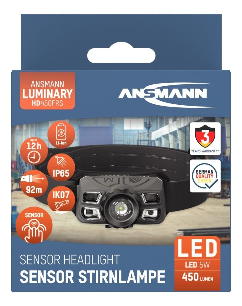 Ansmann HD450FRS Sort, Gr Hovedbnd lommelygte LED #13