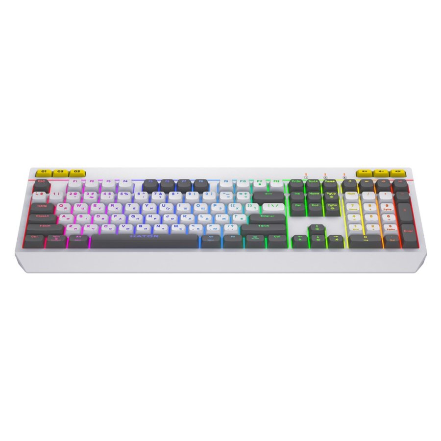 HATOR Icefall tastatur Spil USB QWERTY US engelsk Hvid #1