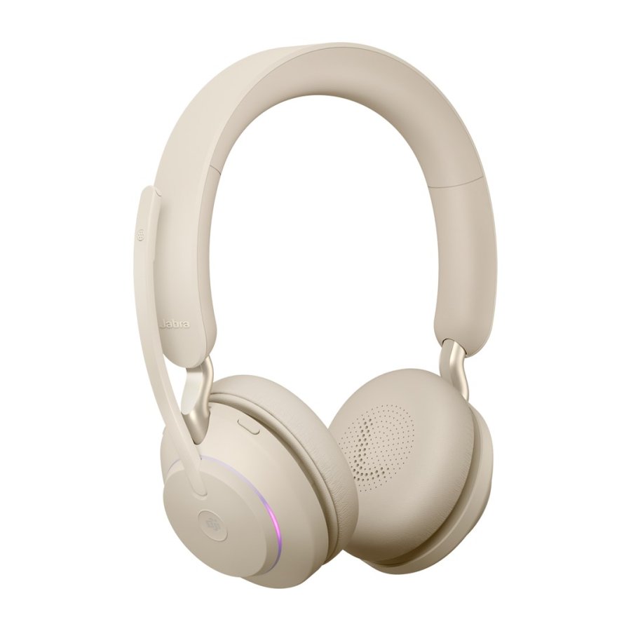 Jabra Evolve2 65 Headset Tr�dl�s Kontor/Callcenter USB Type-C Bluetooth Beige #3