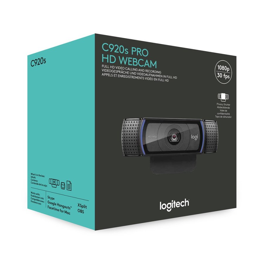 Logitech 960-001252 webcam 1920 x 1080 pixel USB Sort #7