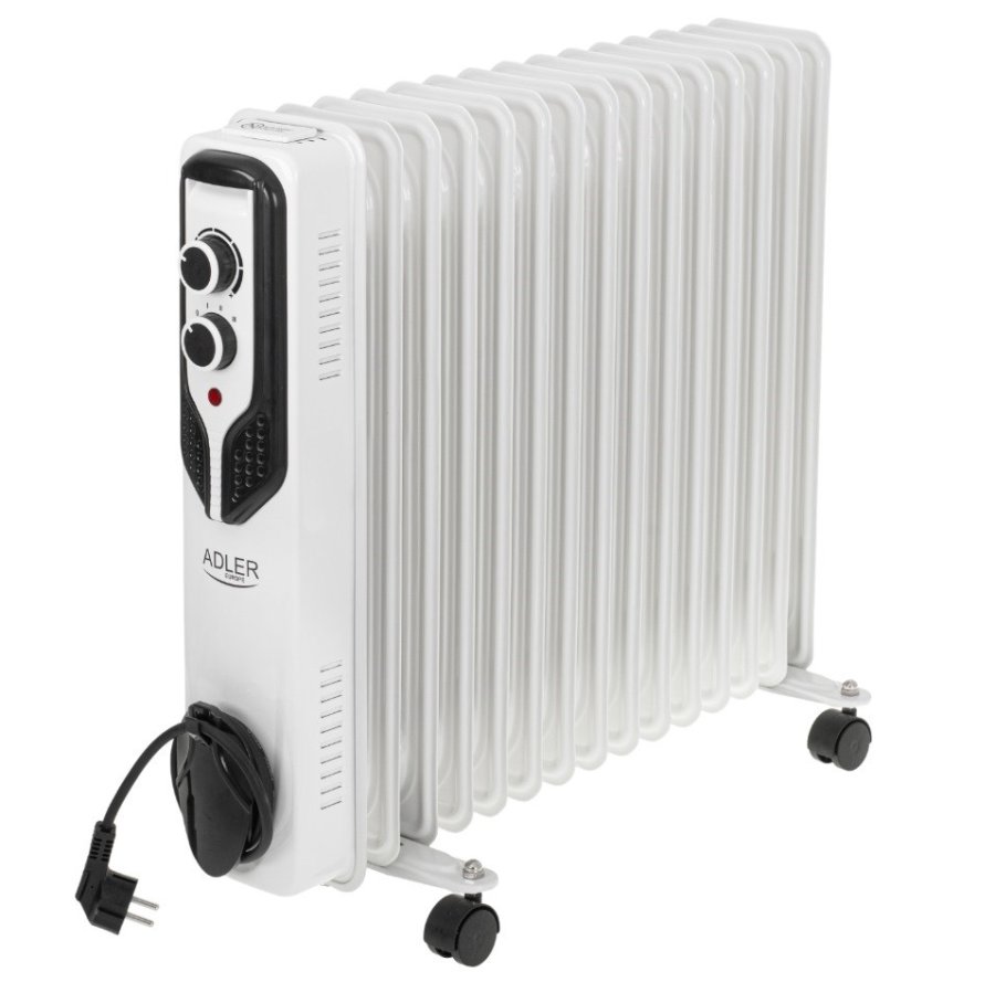 Adler AD 7819 varmeapparat Indendrs Hvid 2500 W Olie elektrisk omrdevarmer #1