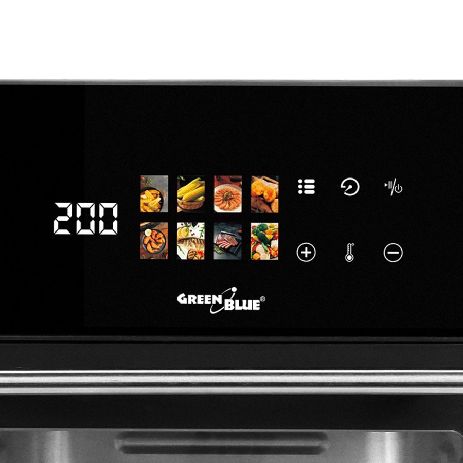 GreenBlue AIR FRYER fedtfri frituregryde, kraftig 1800 W, 10 l kapacitet, 8 programmer, tilbeh�r, timer, GB950 #13