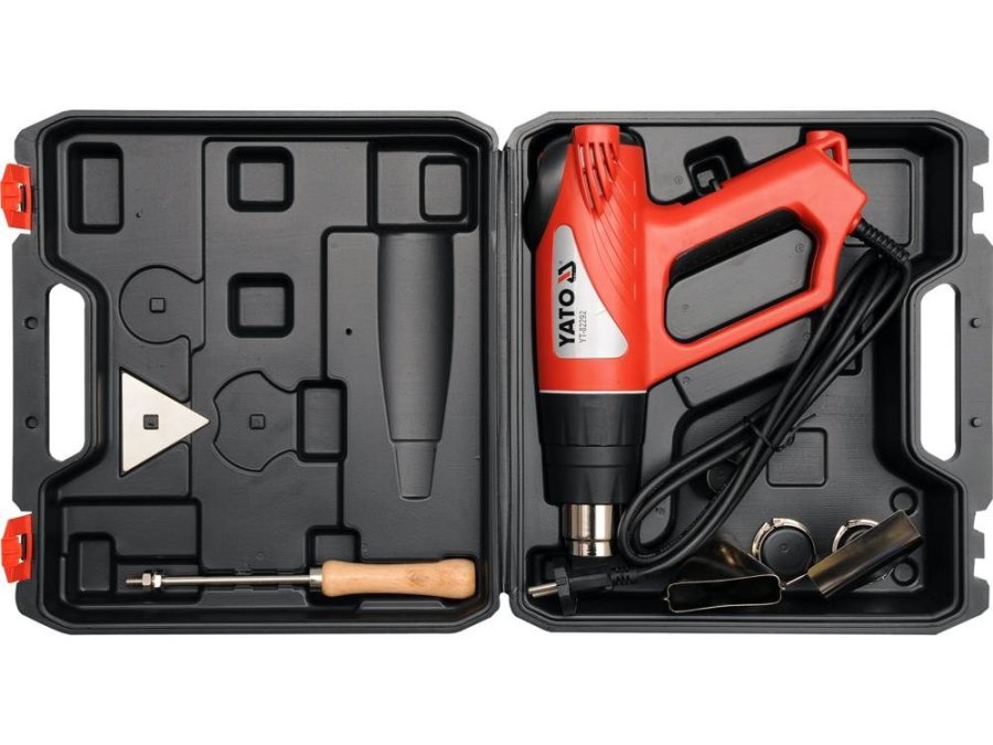 Yato YT-82292 varmepistol Varmluftspistol 500 l/min 550 C 2000 W Sort, Gr, Orange #4