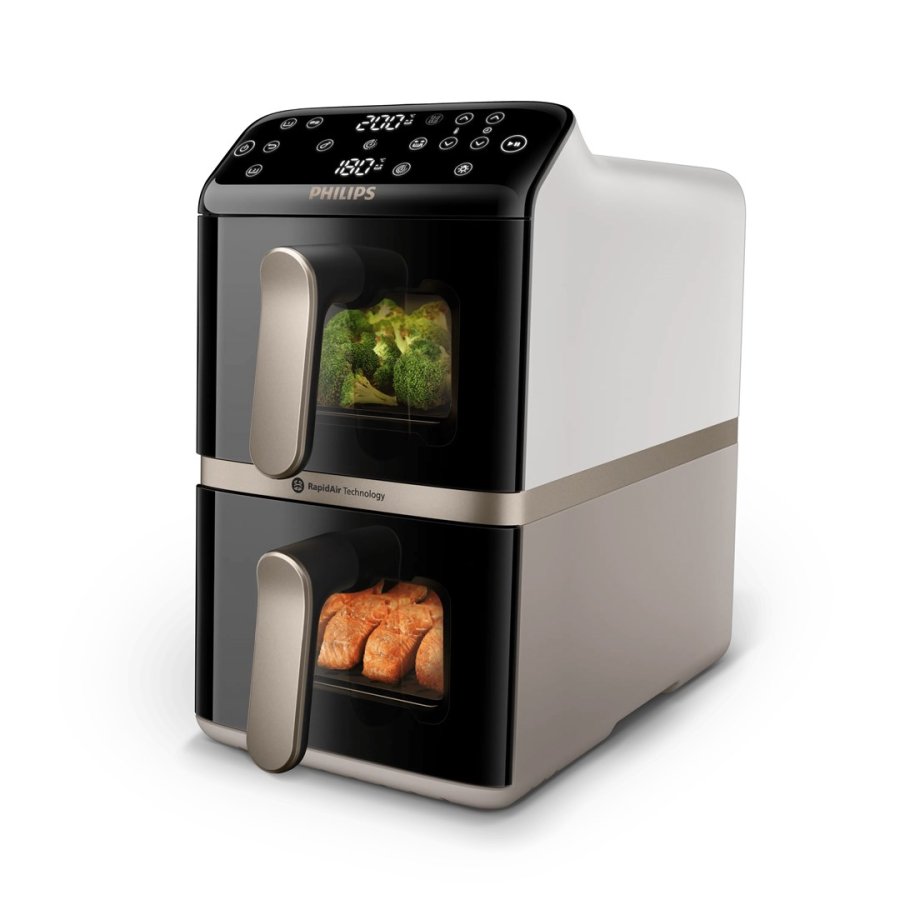 Philips 4000 series NA462/80 frituregryde Dobbelt 10 L Enkeltst�ende 2750 W Varmluftsteger Sort, Guld, Gr� #7