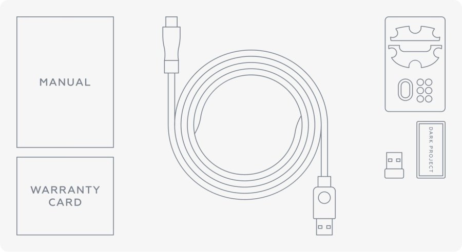 Dark Project DPP_NEXUS_BLACK mus Spil Ambidextrous RF Wireless + Bluetooth + USB Type-C Optisk 26000 dpi #15