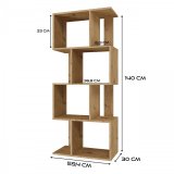 Bogreol FIESTA 4P 59,5x30x140 cm, artisan egetr #10