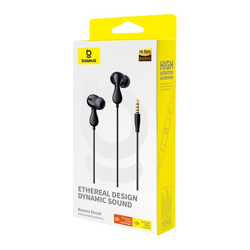 Baseus Encok HZ20 Headset Ledningsfrt I rerne Opkald/musik Sort #8