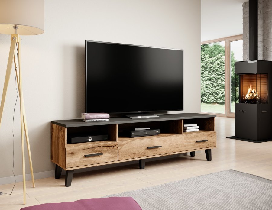 Cama LOTTA TV18 3S3K WOT+B TV stativ & underholdningscenter 3 skuffe(r) 3 hylder #4