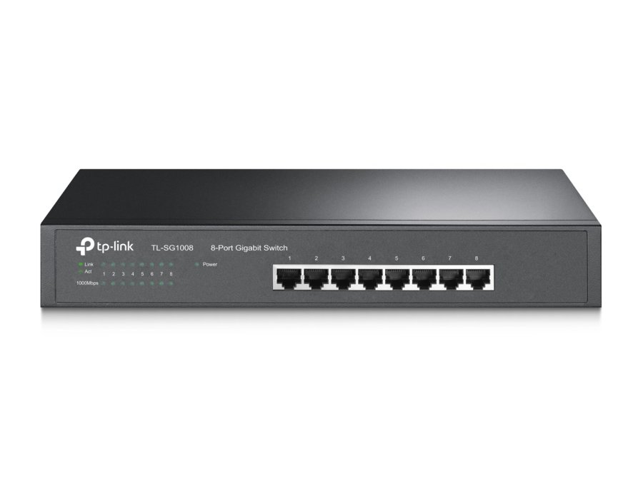 TP-Link TL-SG1008 netv�rksswitch Ikke administreret Gigabit Ethernet (10/100/1000) Sort #1