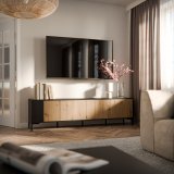 Cama MERCI RTV-skab 200 x 40 x 54 cm sort/eg artisan #3