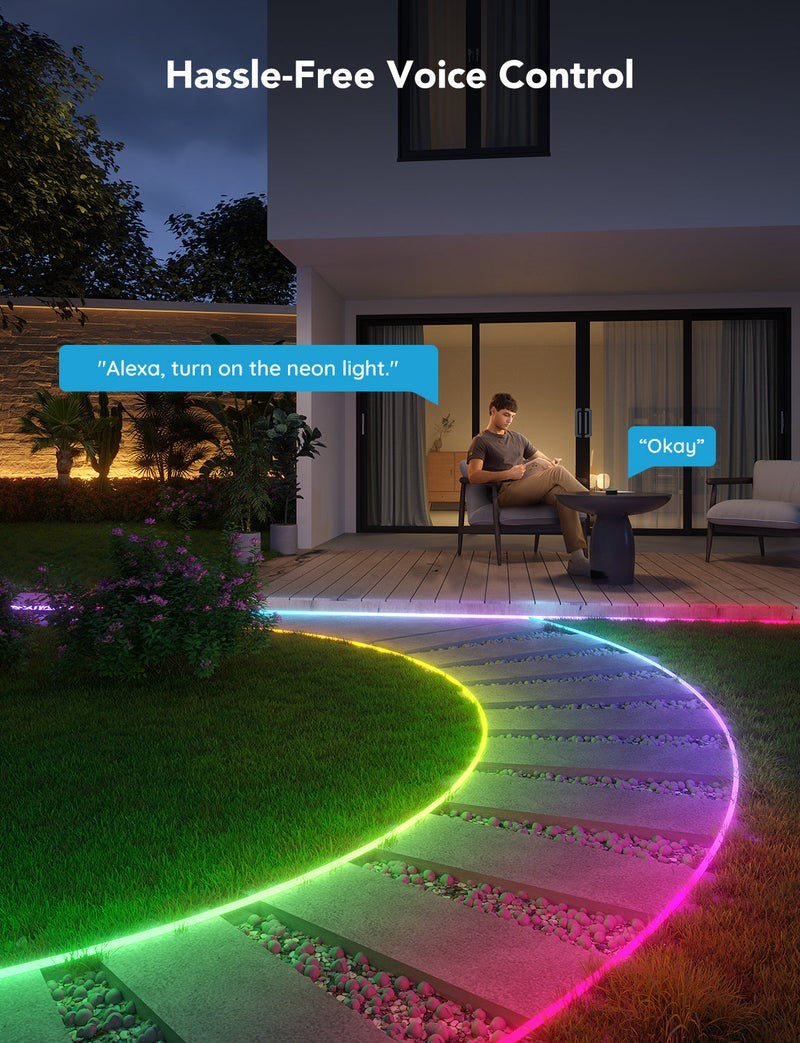 Govee H61A8 udend�rs LED-neonlysstrimmel 10 m med Wi-Fi, Bluetooth og RGBIC #7