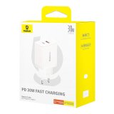 Baseus P10111404213-00 Cube USB-C / USB-A 30W netoplader Hvid #4