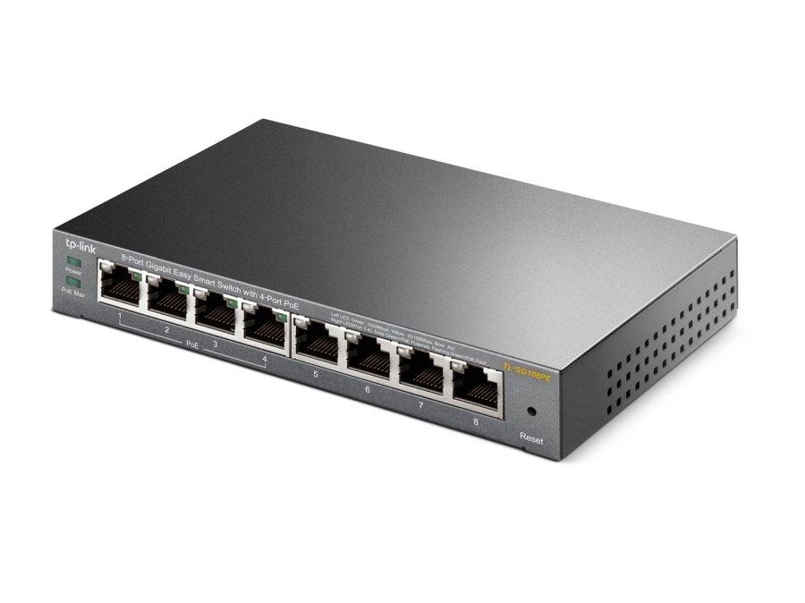 TP-Link TL-SG108PE Administreret L2 Gigabit Ethernet (10/100/1000) Str�m over Ethernet (PoE) Sort #5