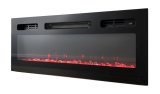 RTV EVA-skab med elektrisk pejs 180x40x52 cm sort/blank sort #8