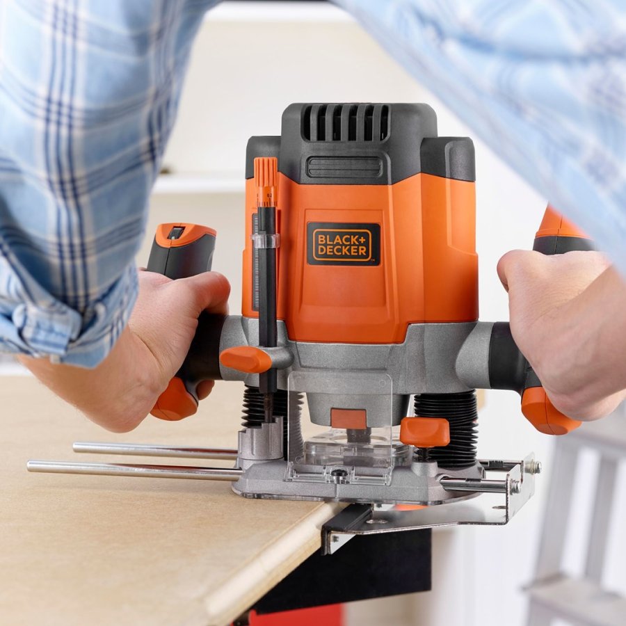 Black & Decker KW1200EKA-QS router og overfrser Sort, Gr, Orange #6