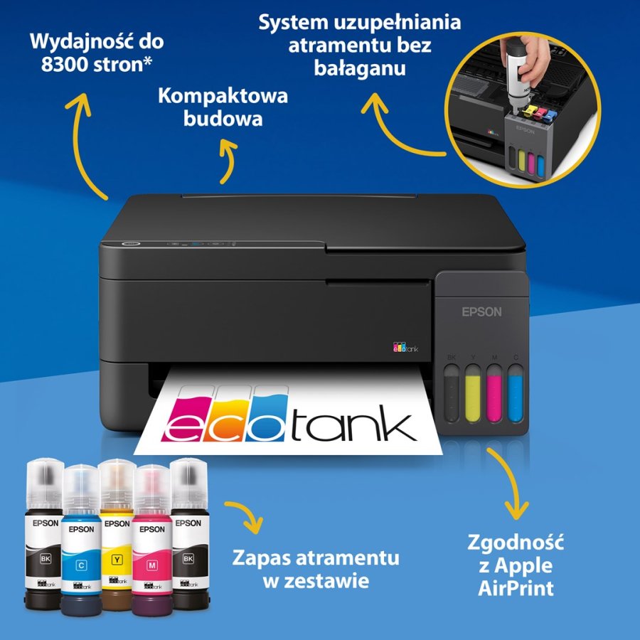 Epson EcoTank L3310 Inkjet A4 5760 x 1440 dpi 33 sider pr. minut Wi-Fi #5