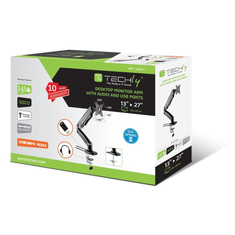 Techly ICA-LCD 514 skrmbeslag og -stativer 68,6 cm (27