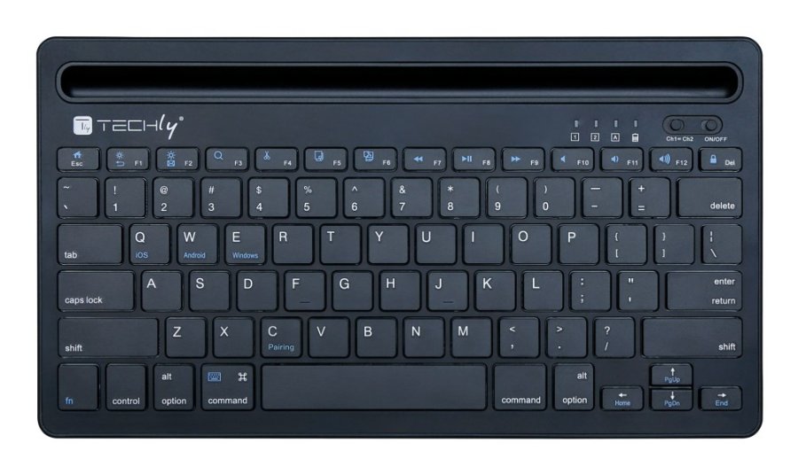 Techly ICTBK102U tastatur Universel Bluetooth QWERTY Engelsk Sort #1