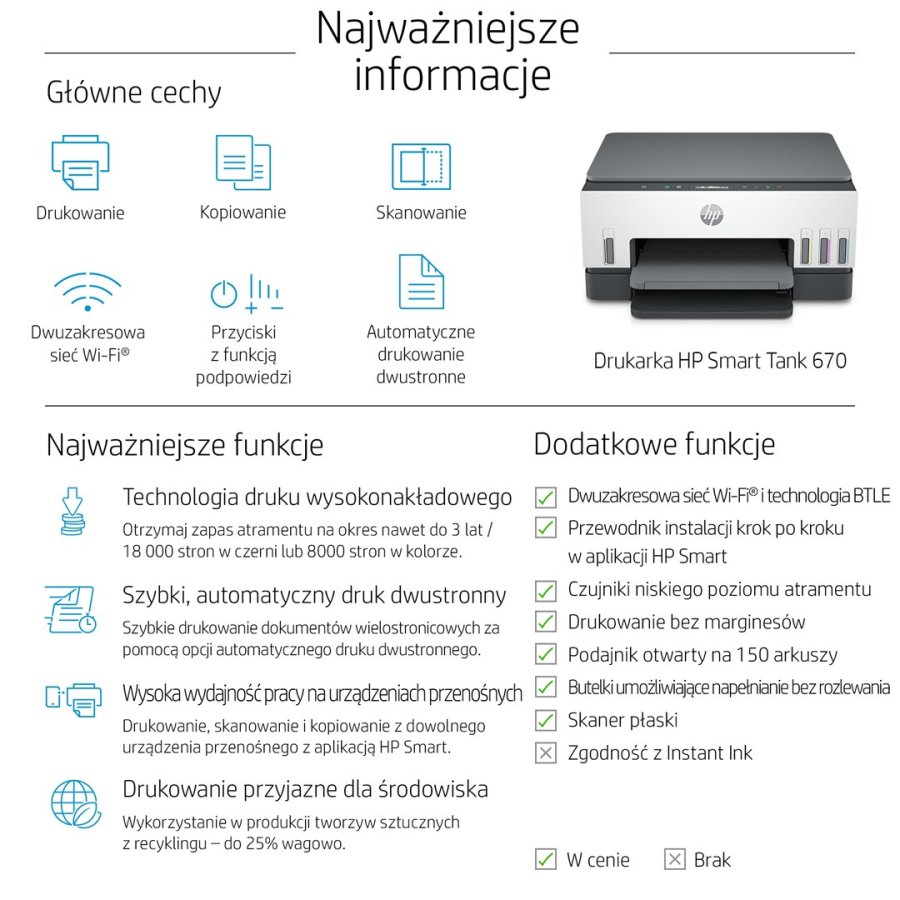 HP Smart Tank 670 All-in-One Termisk inkjet A4 4800 x 1200 dpi 12 sider pr. minut Wi-Fi #8