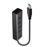 Lindy 43324 interface hub USB 3.2 Gen 1 (3.1 Gen 1) Type-A 5000 Mbit/s Sort #1