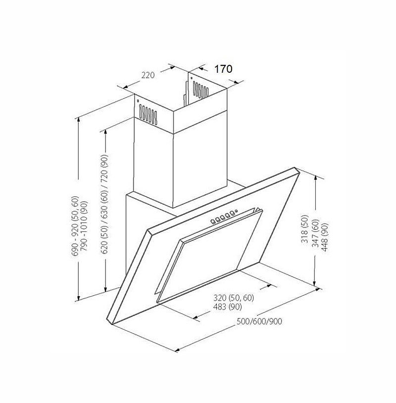 AKPO WK-4 NERO 2.0 50 White T300 Linear LED/Controller Hood #4