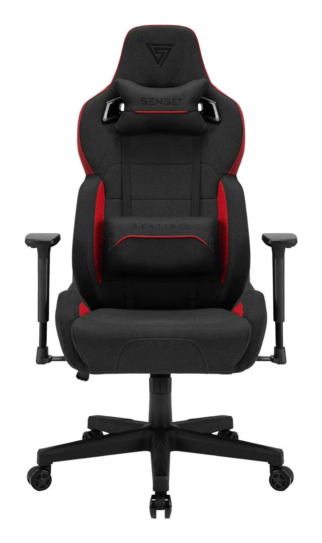 SENSE7 Sentinel PC gamingstol Polstret s�de Sort, R�d #1