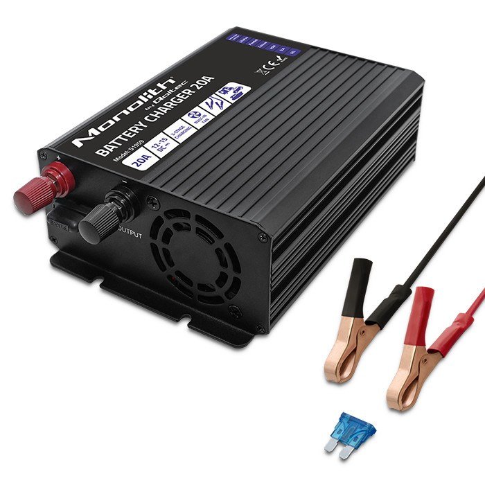 Qoltec 51959 Smart Monolith oplader til LiFePO4 AGM GEL SLA batterier | 20A | 12V #9