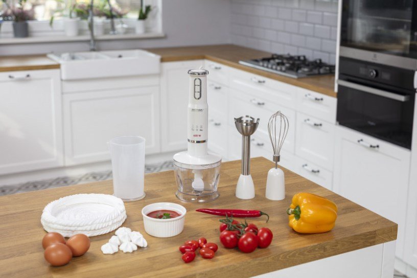 H�ndblender-s�t MPM MBL-43, 500 ml beholder med kniv i rustfrit st�l, blandetilbeh�r i rustfrit st�l, effekt: 600 W #5