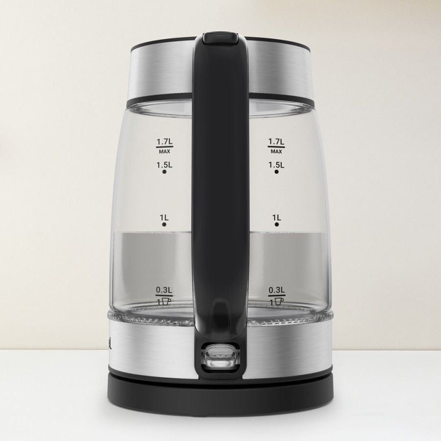 Tefal Glass Kettle KI605830 elkedel 1,7 L 2200 W Sort, Slv, Transparent #5