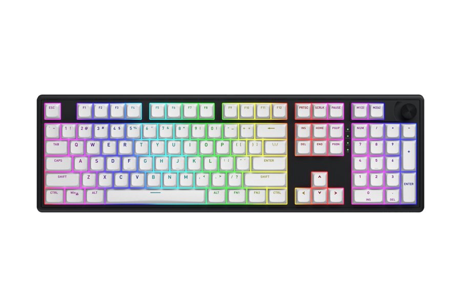 HATOR Skyfall Wireless 100 tastatur Spil USB + RF Wireless + Bluetooth QWERTY US engelsk Sort, Hvid #1
