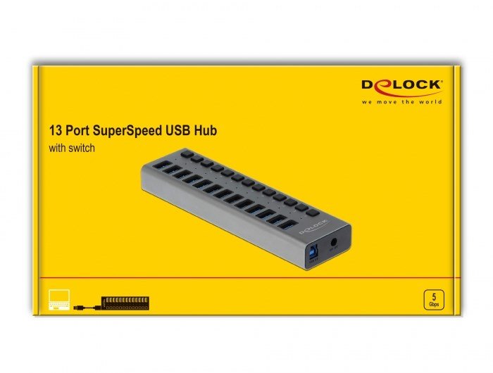 DeLOCK 63738 interface hub USB 3.2 Gen 1 (3.1 Gen 1) Type-B 5000 Mbit/s Gr� #3