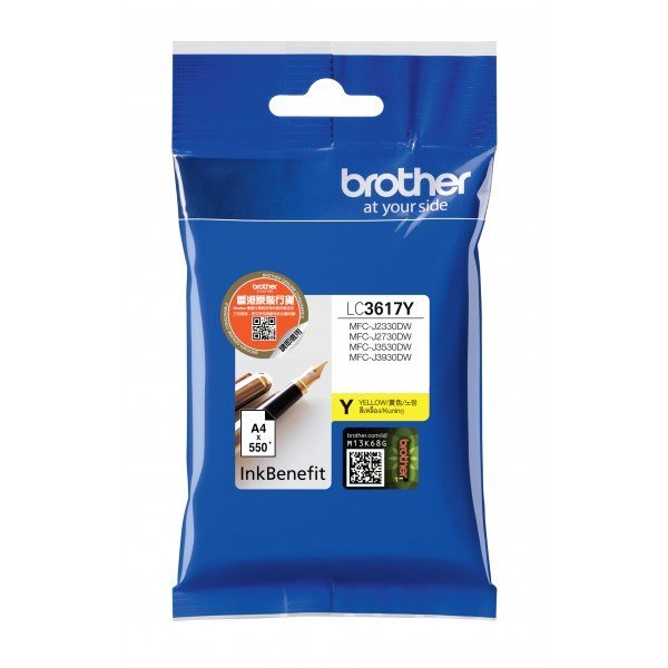 Brother LC-3617Y blkpatron 1 stk Original Standard udbytte Gul #1