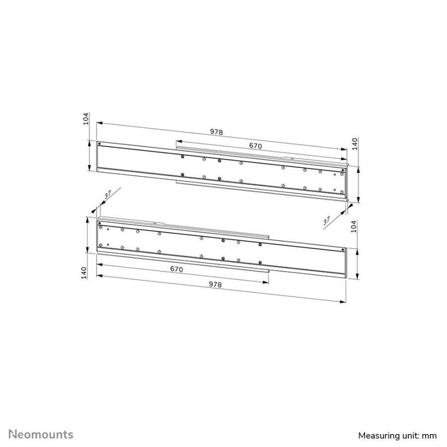 Neomounts ADM-875WH2 tilbehr til multimedie Hvid Stl Monteringspanel #15