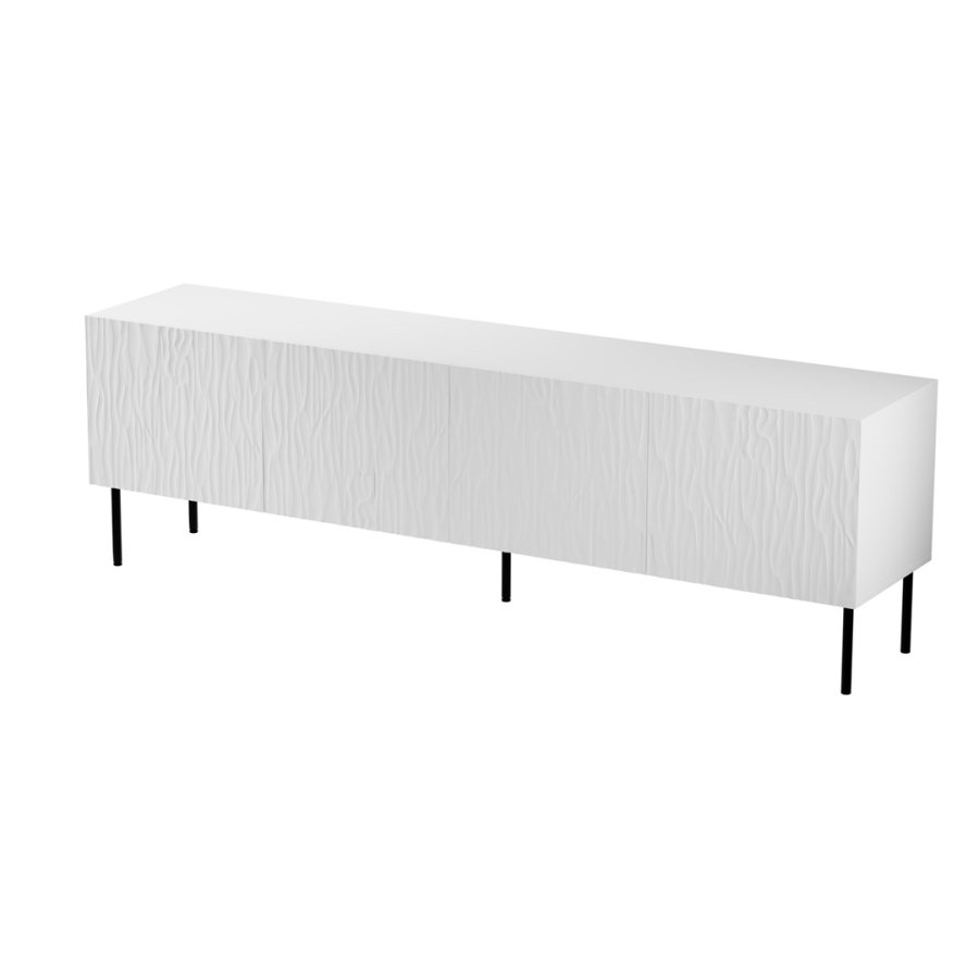 RTV JUNGLE kabinet 190x40,5x59,5 hvid mat + sorte ben #1