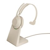 Jabra Evolve2 65 Headset Tr�dl�s Kontor/Callcenter USB Type-C Bluetooth Beige #1
