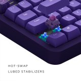 Dark Project ALU87B Celestial, G3MS Voidstone Switch, UK/DE/AT/ES/IT/FI/NO/SE/DK tastatur Spil USB QWERTZ Dansk, Engelsk, Tysk, Italiensk, Nordisk, Norsk, Spansk, Svensk, UK engelsk Lilla #9