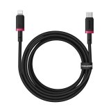 Baseus Dura Type C-hurtigopladningskabel til iP 20 W 2 m Sort, Rd #1