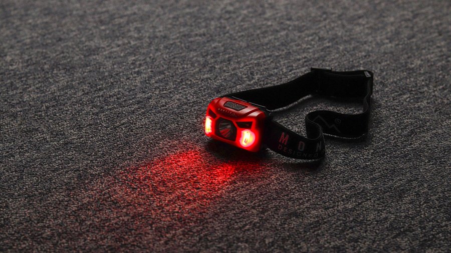 Montis Bateryjna latarka nagowna z sensorem MT002 R�d, Sort Hovedb�nd lommelygte LED #6