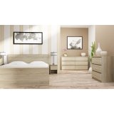 Topeshop M2 SONOMA sengelampe & sengebord 2 skuffe(r) Egetr #2