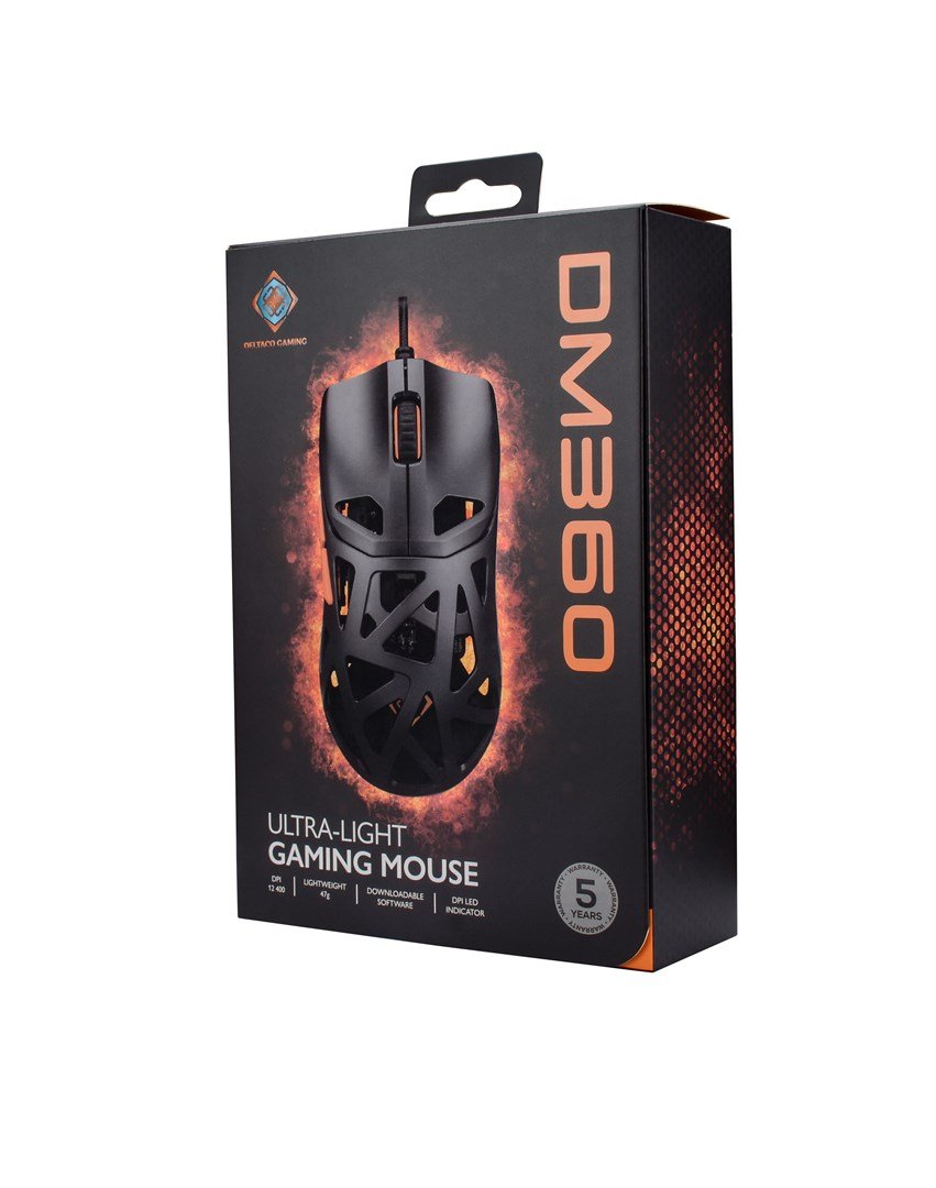 Deltaco Gaming DM360 ultralet 51g gaming mus, 3311 IC, 10.000 DPI #7